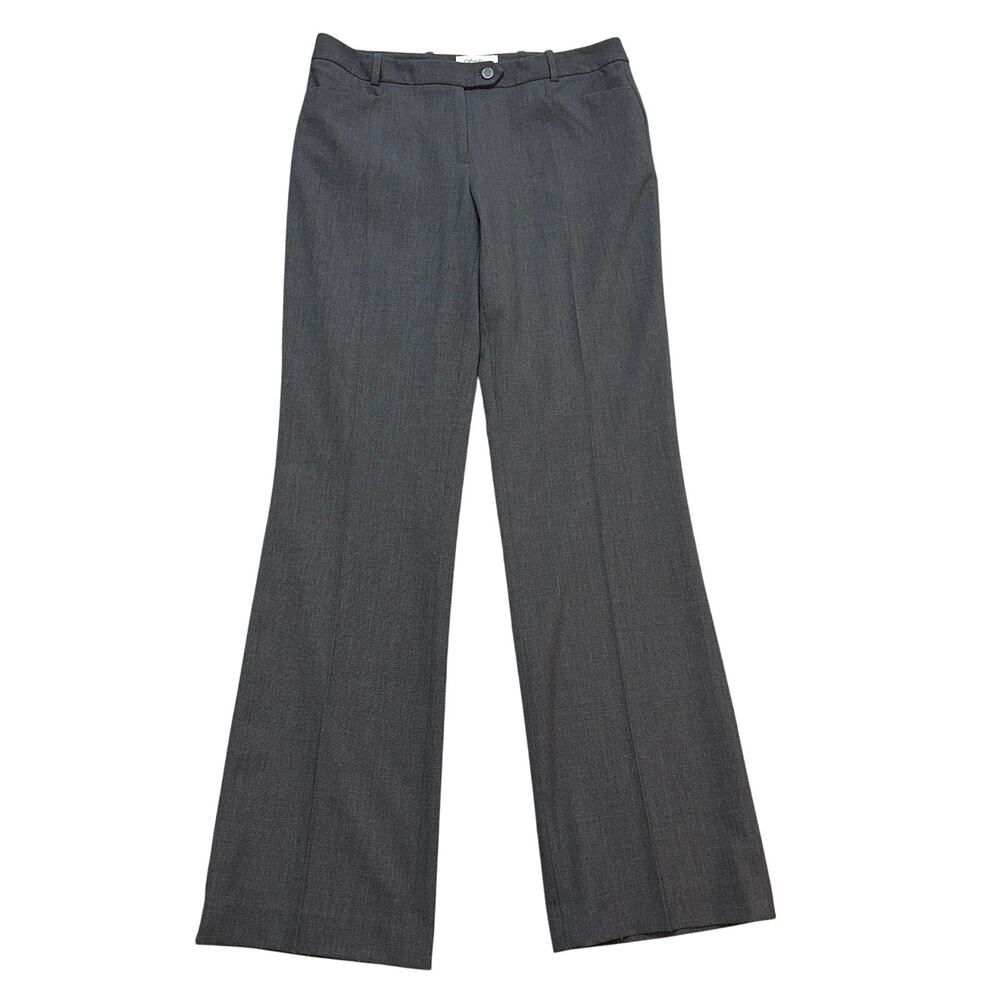 Calvin Klein Dress Pants WMNS M Modern Fit Trouser Mid-Rise Gray Straight Fit